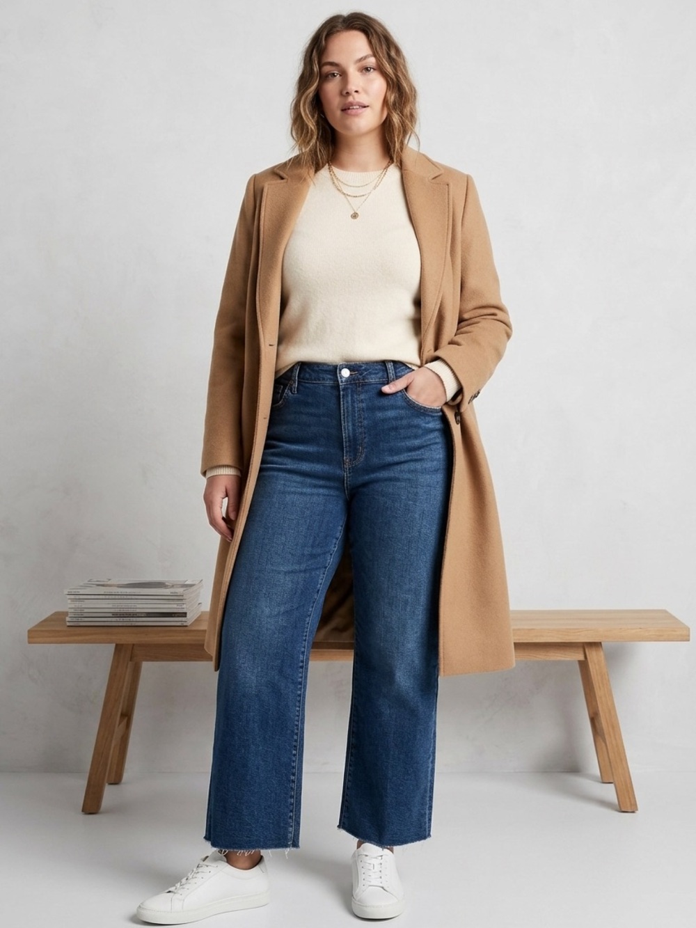 American Eagle Outfitters Dark Blue Wide-Leg Jeans